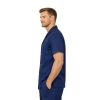 Bluza medyczna męska z kołnierzem granatowa krótki rękaw roz.3XL